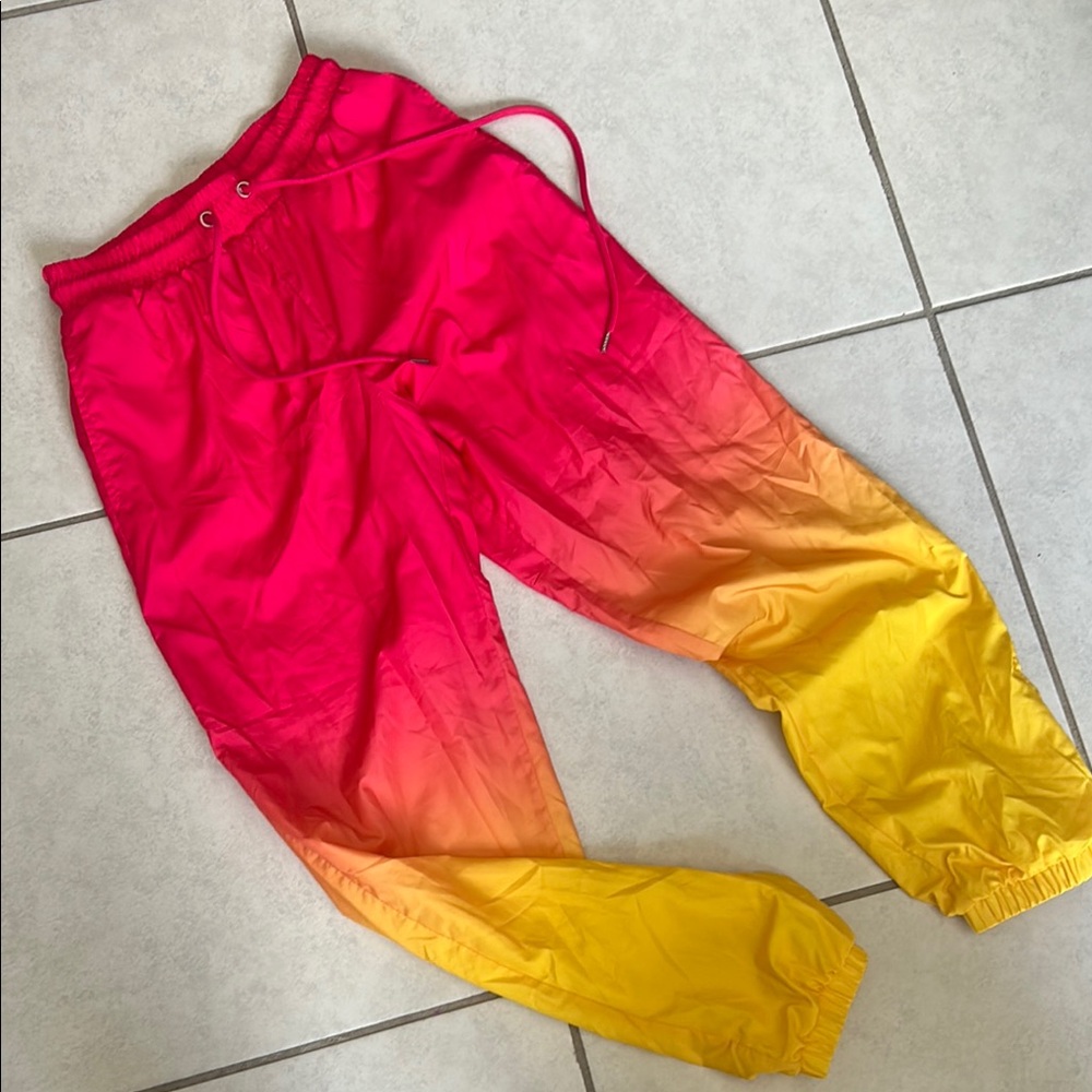 Forever 21 Pink and Yellow Ombre Pants